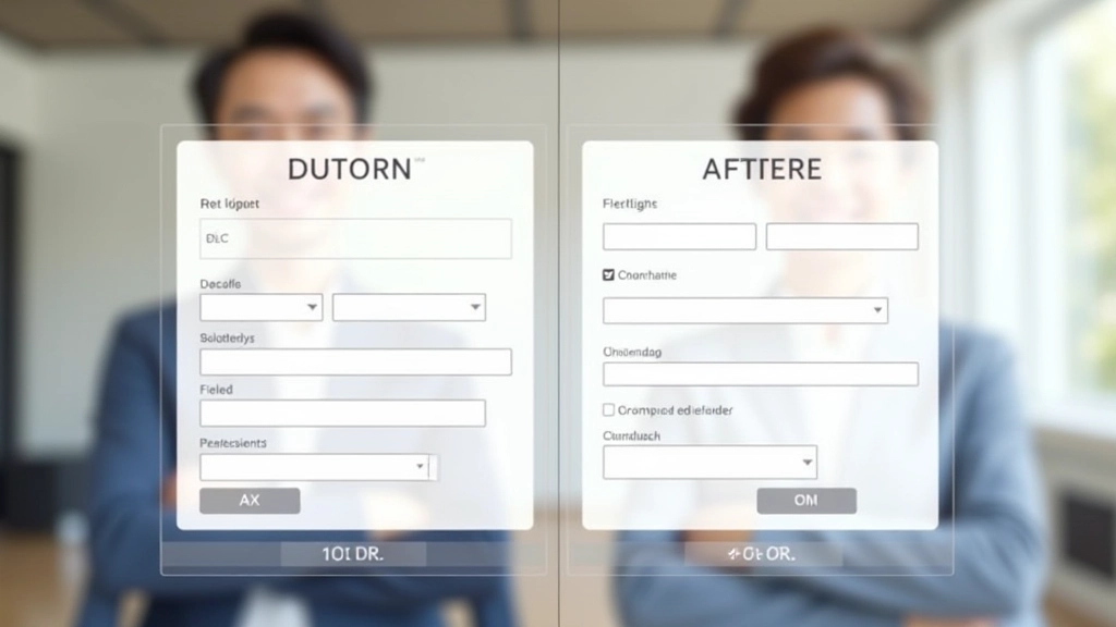 Voor en na vergelijking van formulier met betere label plaatsing en opmaak