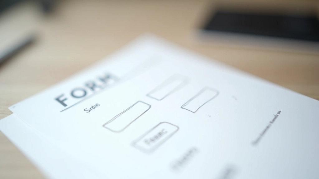 Close-up van formulier-labels op papier met potlood markering en aantekeningen