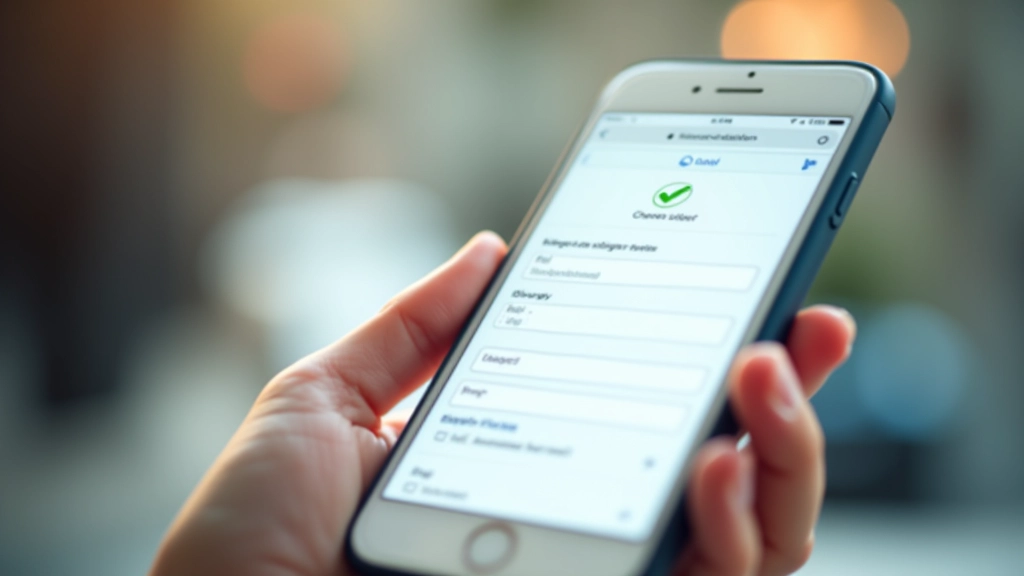 Mobiel scherm met goed geoptimaliseerd invoerveld en realtime validatiebericht